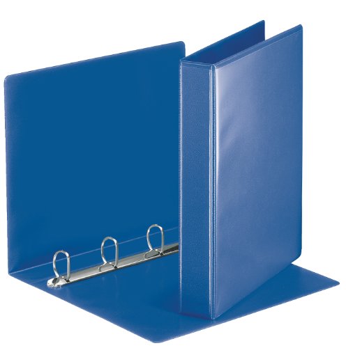 Esselte 49715 Ringbuch Präsentation, mit Taschen, A4, PP, 4 Ringe, 30 mm, blau von Esselte