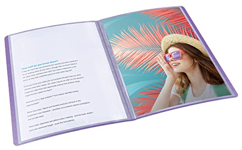 Esselte A4-Sichtbuch mit 40 Einsteckfächern, für 80 Blatt, zum Präsentieren, Aufbewahren oder zur Schreibtischorganisation, mit Prägemuster, Colour'Breeze Serie, Lavendel, 628442 Esselte A4-Sichtbuch mit 40 Einsteckfächern, für 80 Blatt, zum Präsentieren, Aufbewahren oder zur Schreibtischorganisation, mit Prägemuster, Colour'Breeze Serie, Lavendel, 628442 von Esselte