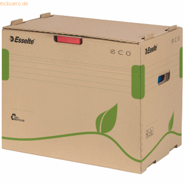 10 x Esselte Archiv-Container ECO für Ordner Karton naturbraun von Esselte