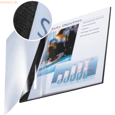 Leitz Buchbindemappe impressBind Soft Cover 10,5mm schwarz VE=10 Stück von Leitz
