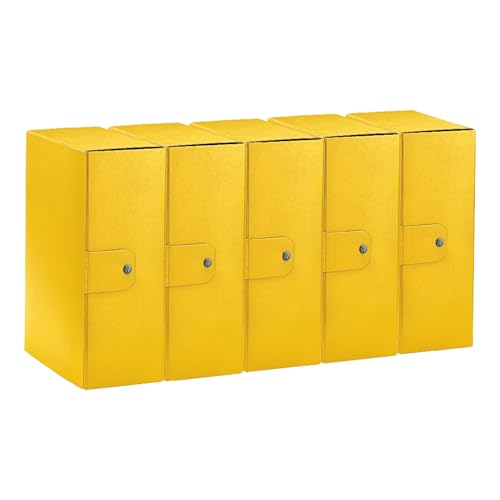 Esselte C32 Eurobox Projektmappe mit Knopfverschluss, 25 x 35 cm, Rücken 12 cm, gelb, 5er Pack, 390332090 Esselte C32 Eurobox Projektmappe mit Knopfverschluss, 25 x 35 cm, Rücken 12 cm, gelb, 5er Pack, 390332090 von Esselte