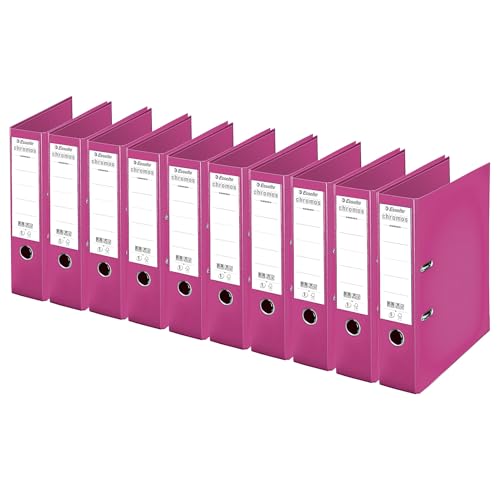 Esselte Chromos Ringbuch/Ringordner, 10-teiliges Set Lomo de 80 mm fuchsia von Esselte