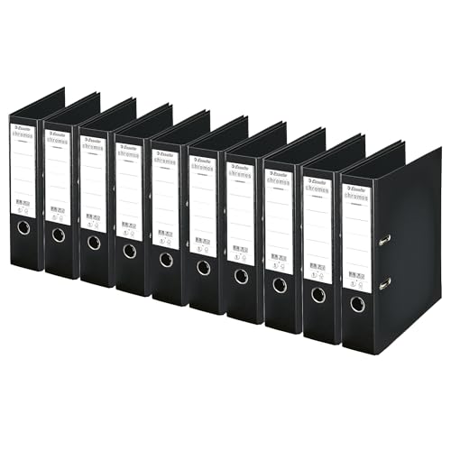 Esselte Chromos Ringbuch/Ringordner, 10-teiliges Set Lomo de 80 mm schwarz Esselte Chromos Ringbuch/Ringordner, 10-teiliges Set Lomo de 80 mm schwarz von Esselte