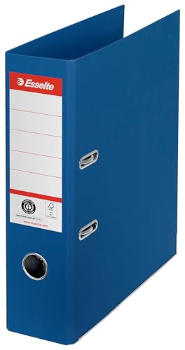 Esselte No.1 Ordner, 500 DIN A4 Blatt (80 g/m²), 100% Recycelter Karton, Aktenordner 75 mm Rückenbreite, Blau, 627565 Esselte No.1 Ordner, 500 DIN A4 Blatt (80 g/m²), 100% Recycelter Karton, Aktenordner 75 mm Rückenbreite, Blau, 627565 von Esselte