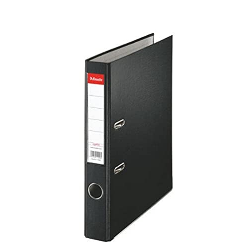 Esselte DIN A4 Ordner, Schwarz, 52 mm Rückenbreite, Kunststoff, 1er-Pack, 81197 Esselte DIN A4 Ordner, Schwarz, 52 mm Rückenbreite, Kunststoff, 1er-Pack, 81197 von Esselte