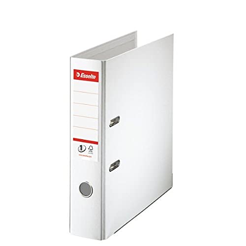 Esselte DIN A4 Ordner, Weiß, 72 mm Rückenbreite, Kunststoff, Vivida Serie, 811300 Esselte DIN A4 Ordner, Weiß, 72 mm Rückenbreite, Kunststoff, Vivida Serie, 811300 von Esselte