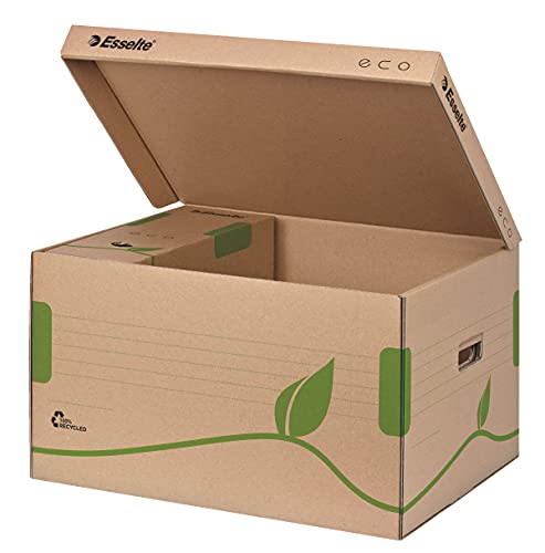 Esselte Eco Archiv-Container mit Deckel Oben, Ideal für Esselte Eco A4 Archiv-Schachteln, 5 x 80 mm/4 x 100 mm, Transportbox, 100% recycelte und recycelbare Wellpappe, 1 Stück, Naturbraun, 623918 Esselte Eco Archiv-Container mit Deckel Oben, Ideal für Esselte Eco A4 Archiv-Schachteln, 5 x 80 mm/4 x 100 mm, Transportbox, 100% recycelte und recycelbare Wellpappe, 1 Stück, Naturbraun, 623918 von Esselte
