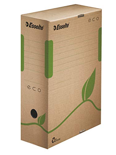 Esselte Eco Archiv-Schachtel, 100 mm Rückenbreite, Aktenkarton A4, 100 % recycelte Wellpappe, 100 % recycelbar, Archivboxen mit geometrischem Design, Eco Archiv Serie, 25 Stück, Naturbraun, 623917 Esselte Eco Archiv-Schachtel, 100 mm Rückenbreite, Aktenkarton A4, 100 % recycelte Wellpappe, 100 % recycelbar, Archivboxen mit geometrischem Design, Eco Archiv Serie, 25 Stück, Naturbraun, 623917 von Esselte