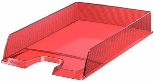 Esselte Europost Solea Briefkorb, Transparent, 10 Stück, rot transparent, 623601 von Esselte