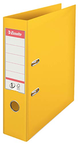 Esselte Ordner, A4, 10er Pack, 75 mm Rückenbreite, Kunststoff, gelb, 811310 Esselte Ordner, A4, 10er Pack, 75 mm Rückenbreite, Kunststoff, gelb, 811310 von Esselte