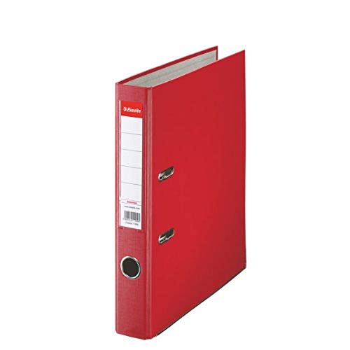 Esselte Ordner, A4, 1er Pack, 52 mm Rückenbreite, Kunststoff, rot, 81193 von Esselte