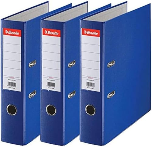 Esselte Ordner breit, DIN A4, 3er Pack, 7,5 cm Rückenbreite, Kunststoff-Ordner, Blau, 624291 Esselte Ordner breit, DIN A4, 3er Pack, 7,5 cm Rückenbreite, Kunststoff-Ordner, Blau, 624291 von Esselte