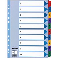 Esselte Ordnerregister Vollformat 1-10 farbig 10-teilig, 1 Satz Esselte Ordnerregister Vollformat 1-10 farbig 10-teilig, 1 Satz von Esselte