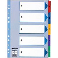 Esselte Ordnerregister Vollformat 1-5 farbig 5-teilig, 1 Satz von Esselte