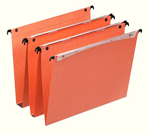 Esselte Orgarex Hängemappe Kraftpapier rechteckiger Boden 30 mm Kapazität A4 25 Stück orange von Esselte