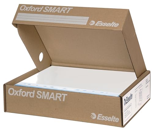 Esselte Oxford Smart 397850504, 6 Packungen à 50 Stück, perforiert, Format 22 x 30 cm, entspiegelt, mit Mehrzweckbox, geeignet für Zuhause und Büro Esselte Oxford Smart 397850504, 6 Packungen à 50 Stück, perforiert, Format 22 x 30 cm, entspiegelt, mit Mehrzweckbox, geeignet für Zuhause und Büro von Esselte