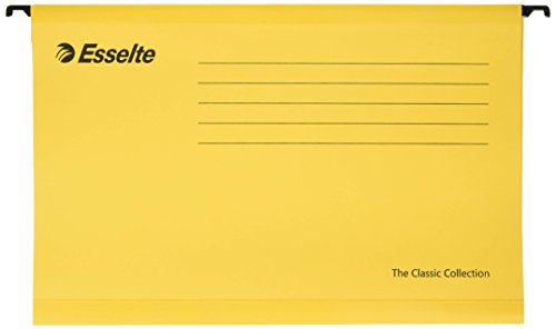Esselte Pendaflex Hängemappen, Foolscap-Format, 360 × 240 mm, 25 Stück, gelb von Esselte