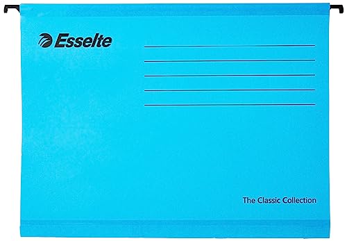 Esselte Pendaflex Hängemappen A4 V-förmig 4-fach-Registertrennbuch mit Reitern 10 Stück blau A4 with Flat Bar blau Esselte Pendaflex Hängemappen A4 V-förmig 4-fach-Registertrennbuch mit Reitern 10 Stück blau A4 with Flat Bar blau von Esselte