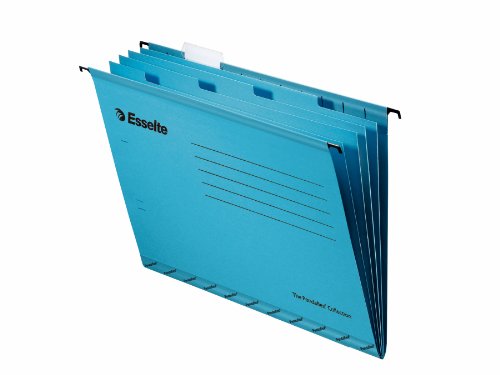 Esselte Pendaflex Hängemappen Foolscap V-förmig 4-fach-Registertrennbuch mit Reitern 10 Stück blau, Large 37 cm Esselte Pendaflex Hängemappen Foolscap V-förmig 4-fach-Registertrennbuch mit Reitern 10 Stück blau, Large 37 cm von Esselte