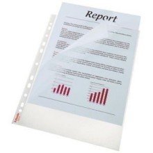 Esselte Prospekthlle Standard Plus, A4, PP, genarbt, oben u. links offen, dokumentenecht, 100 Stck, farblos von Esselte