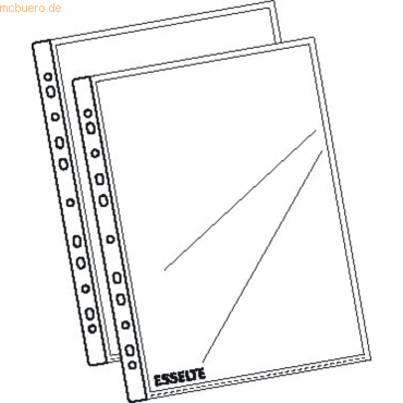 Esselte Prospekthüllen A4 50my PP genarbt VE=10 Stück von Esselte