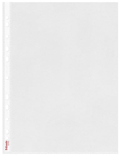 Esselte Prospekthüllen Standard Plus A4, 100 Stück durchsichtige, gestanzte Taschen, 30% Pre-Consumer-Recycling-Kunststoff, 100% recycelbar, Kunststofftaschen mit Öffnung von oben, 85 Mikron, 23763 Esselte Prospekthüllen Standard Plus A4, 100 Stück durchsichtige, gestanzte Taschen, 30% Pre-Consumer-Recycling-Kunststoff, 100% recycelbar, Kunststofftaschen mit Öffnung von oben, 85 Mikron, 23763 von Esselte