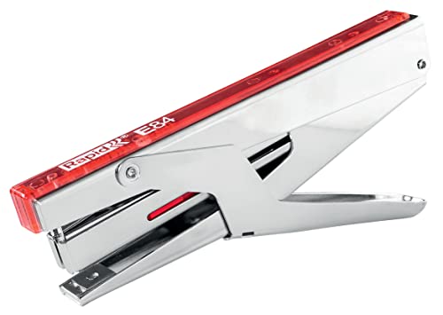 Esselte Rapid Zangenhefter, Beladung von oben, 15 Blatt Kapazität, Hochleistungs-Metallzangenhefter, zur Schreibtischorganisation, inkl. Heftklammern, Colour'Breeze Serie, Koralle, 5001544 von Esselte