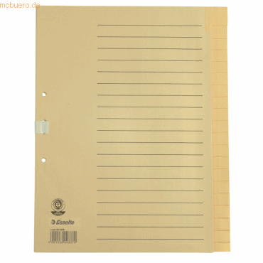 Esselte Register A4+ A-Z Papier chamois Esselte Register A4+ A-Z Papier chamois von Esselte