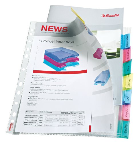 Esselte Register-Prospekthülle, blanko, A4, 8-teilig Esselte Register-Prospekthülle, blanko, A4, 8-teilig von Esselte