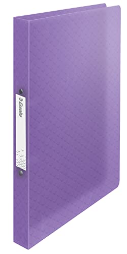 Esselte Ringordner, 140 Blatt Kapazität, 25 mm Rückenbreite, A4-Ordner mit 2 Ringen und Soft Cover, für Zuhause/Büro, zur Schreibtischorganisation, Colour'Breeze Serie, Lavendel, 628436 Esselte Ringordner, 140 Blatt Kapazität, 25 mm Rückenbreite, A4-Ordner mit 2 Ringen und Soft Cover, für Zuhause/Büro, zur Schreibtischorganisation, Colour'Breeze Serie, Lavendel, 628436 von Esselte