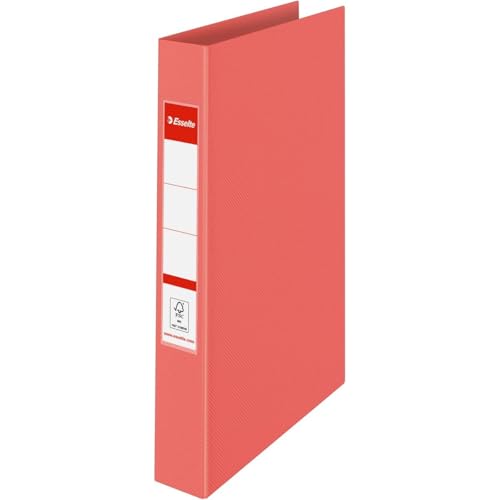 Esselte Ringordner, 190 Blatt Kapazität, 42 mm Rückenbreite, A4-Ordner mit 2 Ringen und festem Einband, für Zuhause/Büro, zur Schreibtischorganisation, Colour'Breeze Serie, Koralle, 628433 Esselte Ringordner, 190 Blatt Kapazität, 42 mm Rückenbreite, A4-Ordner mit 2 Ringen und festem Einband, für Zuhause/Büro, zur Schreibtischorganisation, Colour'Breeze Serie, Koralle, 628433 von Esselte