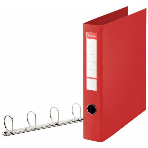 Esselte Ringordner mit 4 D-Ringe, A4, 40 mm 1 rot von Esselte