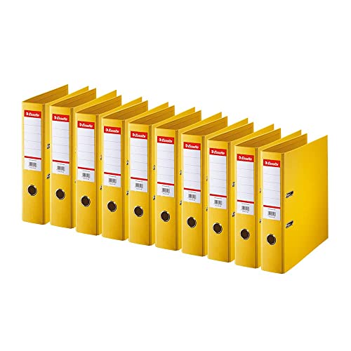 Esselte Standard, 10 x Ordner mit Hebel, Gelb, Rücken 75 mm, A4, PP, 320270 von Esselte