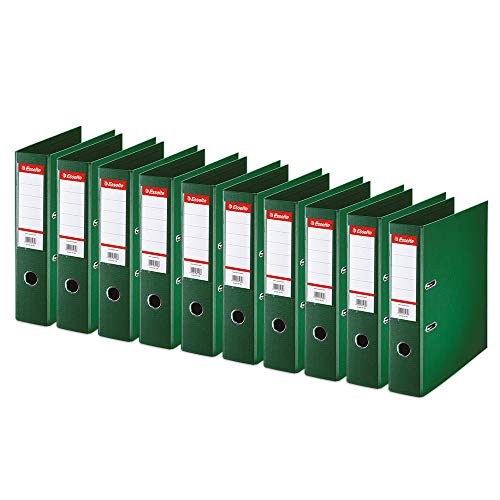 Esselte Standard, 10 x Aktenordner, grün, Rücken 75 mm, A4, PP, 320230 von Esselte