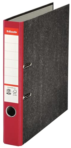 Esselte Standard-Ordner A4, 25er Pack, 50 mm, Schmal, Rot, 36062 von Esselte