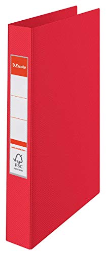 Esselte Standard Ringordner mit vier Ringen, DIN A4 rot Esselte Standard Ringordner mit vier Ringen, DIN A4 rot von Esselte