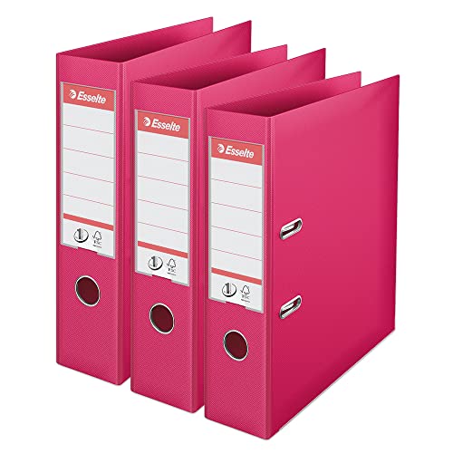 Esselte VIVIDA 624285 Aktenordner, A4, 75 mm Rücken, 500 Blatt Kapazität, PP, Kunststoffdeckel, Aktenordner und Ordner, Fuchsia, 3 Stück, 624285 Esselte VIVIDA 624285 Aktenordner, A4, 75 mm Rücken, 500 Blatt Kapazität, PP, Kunststoffdeckel, Aktenordner und Ordner, Fuchsia, 3 Stück, 624285 von Esselte