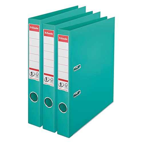 Esselte VIVIDA 624288 Aktenordner, A4, 50 mm Rücken, 250 Blatt Kapazität, PP, Kunststoffdeckel, Aktenordner und Ordner, türkis, 3er-Pack, 624288 Esselte VIVIDA 624288 Aktenordner, A4, 50 mm Rücken, 250 Blatt Kapazität, PP, Kunststoffdeckel, Aktenordner und Ordner, türkis, 3er-Pack, 624288 von Esselte
