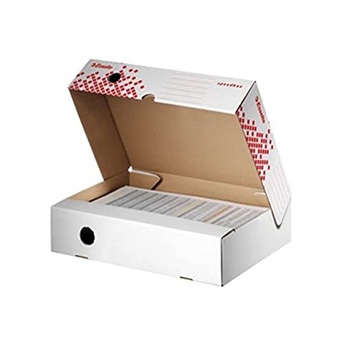 Esselte A4 Speedbox Archivbox mit weiter Öffnung weiß 25 Stück von Esselte