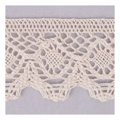 Spitze Baumwolle Classic Wide Design mit einen natürlichen Look | 25 m x 45 mm|et374 natur Spitze Baumwolle Classic Wide Design mit einen natürlichen Look | 25 m x 45 mm|et374 natur von Essential Trimmings