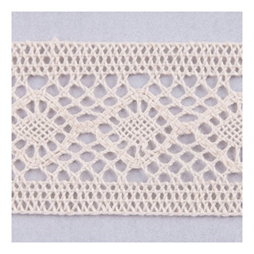 Spitze aus Baumwolle, 45 mm x 25 m, Natur Spitze aus Baumwolle, 45 mm x 25 m, Natur von Essential Trimmings