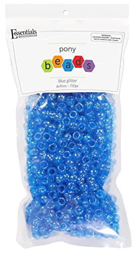 EBL Pony Bead Glitter Blue 750pc EBL Pony Bead Glitter Blue 750pc von Essentials By Leisure Arts
