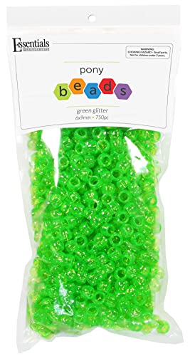 EBL Pony Bead Glitter Green 750pc EBL Pony Bead Glitter Green 750pc von Essentials By Leisure Arts