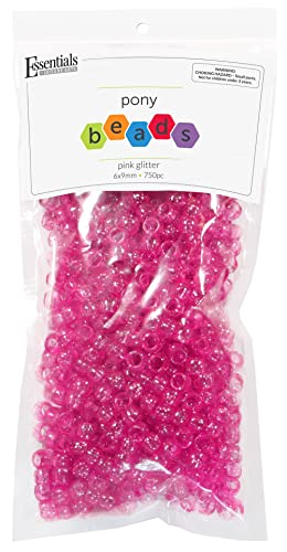 EBL Pony Bead Glitter Pink 750pc EBL Pony Bead Glitter Pink 750pc von Essentials By Leisure Arts