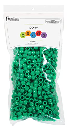 EBL Pony Bead Opaque Green 750pc von Essentials By Leisure Arts