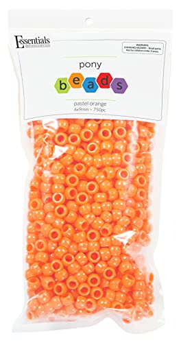EBL Pony Bead Pastel Orange 750pc von Essentials By Leisure Arts