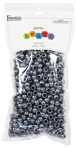 EBL Pony Bead Pearl Black 750pc EBL Pony Bead Pearl Black 750pc von Essentials By Leisure Arts