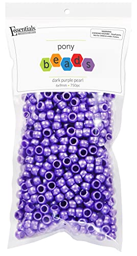 EBL Pony Bead Pearl Dark Purple 750pc EBL Pony Bead Pearl Dark Purple 750pc von Essentials By Leisure Arts