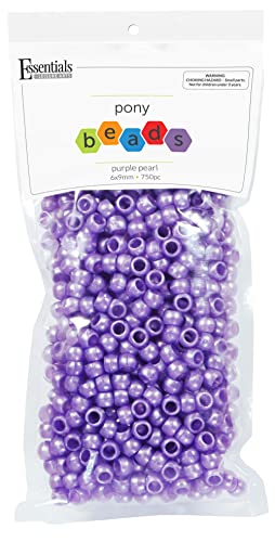 EBL Pony Bead Pearl Purple 750pc von Essentials By Leisure Arts
