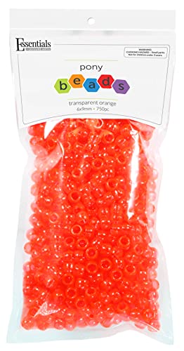 EBL Pony Bead Transparent Orange 750pc EBL Pony Bead Transparent Orange 750pc von Essentials By Leisure Arts